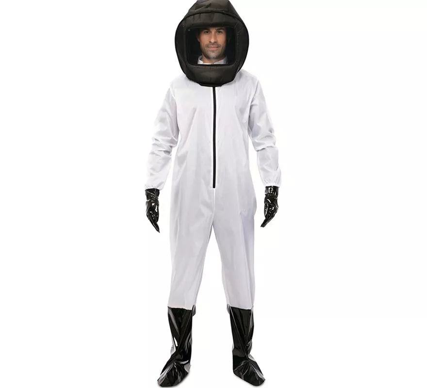 Translation missing: pt-PT.Disfraz de Químico en traje blanco y negro para hombre