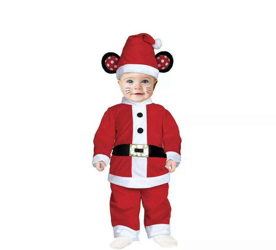 Translation missing: pt-PT.Disfraz de Ratoncito Papá Noel con cinturón para bebé