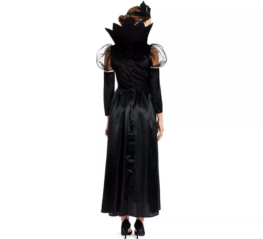 Translation missing: pt-PT.Disfraz de Reina Calavera oscura con corona para mujer