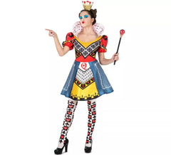 Fato de Rainha de Copas com meia-calça para mulher