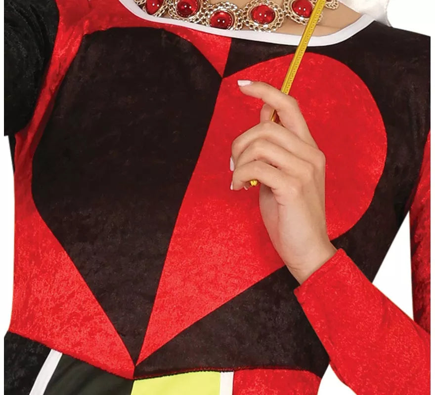 Translation missing: pt-PT.Disfraz de Reina de Corazones rojo para mujer