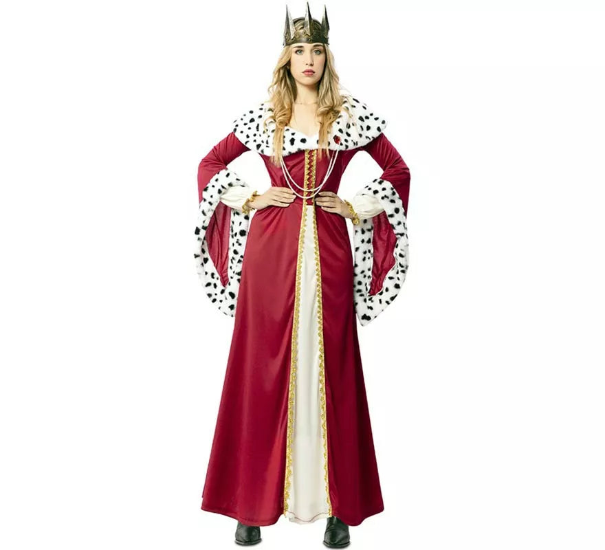 Translation missing: pt-PT.Disfraz de Reina Medieval con estampado deluxe para mujer
