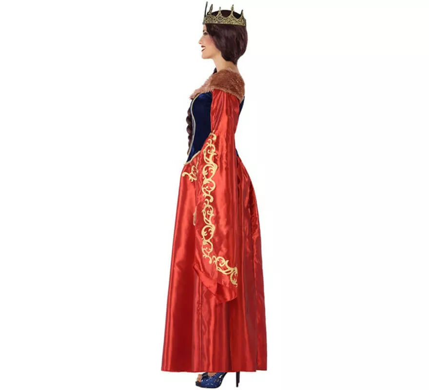 Translation missing: pt-PT.Disfraz de Reina Medieval Roja para mujer