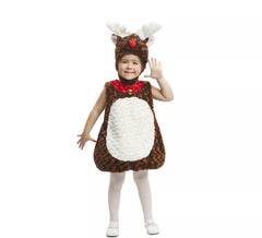 Fantasia de bebê de pelúcia rena.