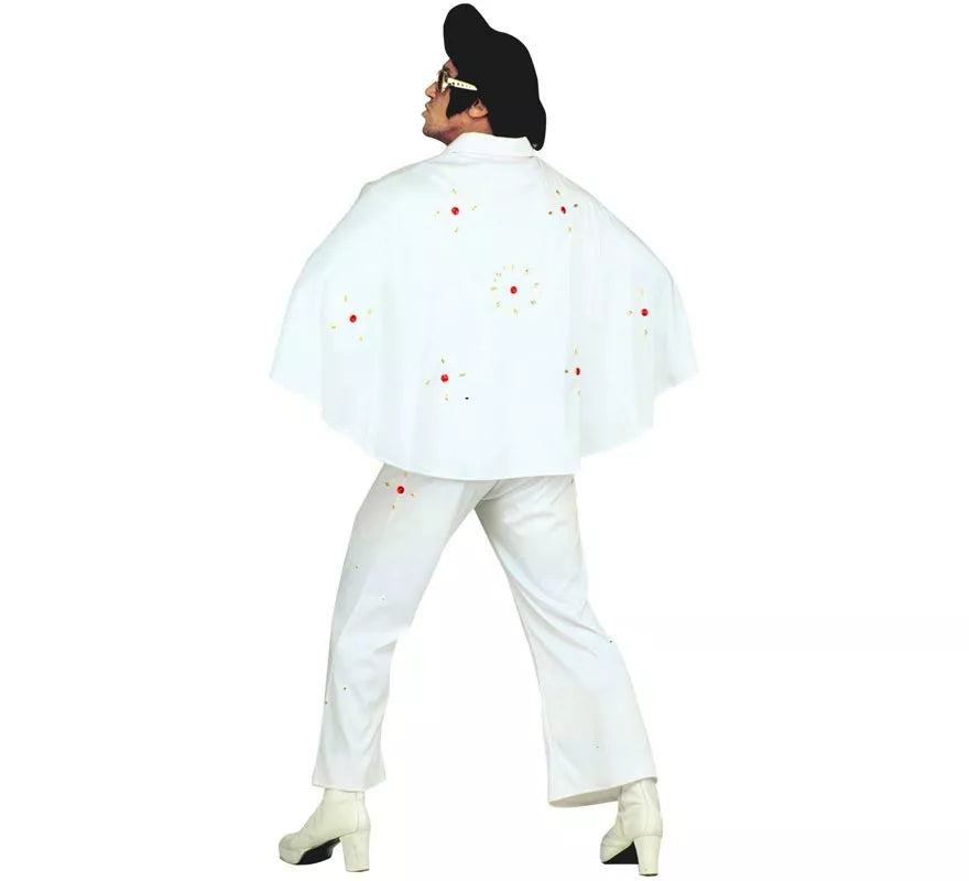 Translation missing: pt-PT.Disfraz de Rey del Rock blanco para hombre