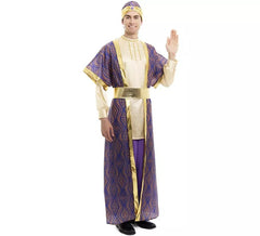 Fato de Rei Mago Roxo Baltasar para homem