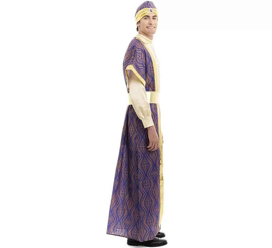 Translation missing: pt-PT.Disfraz de Rey Mago Baltasar morado para hombre