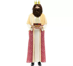 Fato de rei mago Borgonha Gaspar com capa para homem