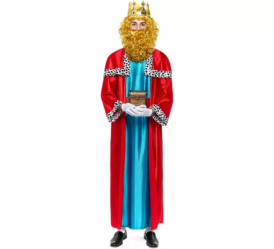 Disfraz de Rey Mago roja para hombre