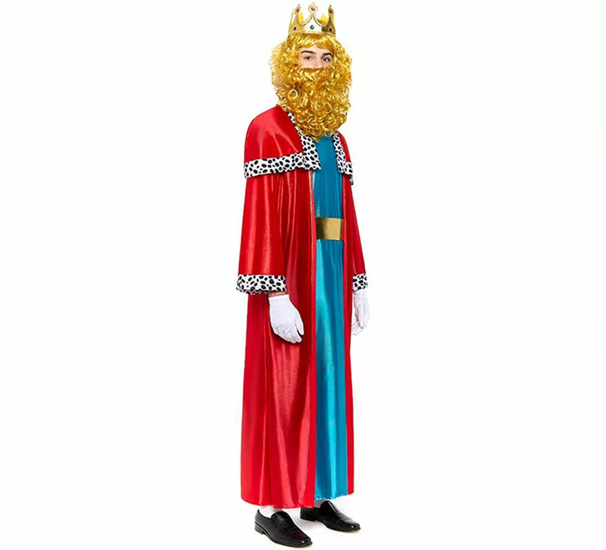 Disfraz de Rey Mago roja para hombre