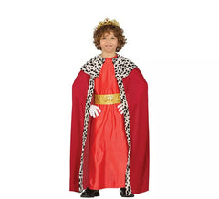 Fato de Rei Mágico Vermelho para menino