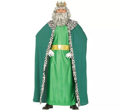 Fato de Rei Mago verde para homem