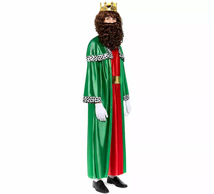 Translation missing: pt-PT.Disfraz de Rey Mago verde para hombre