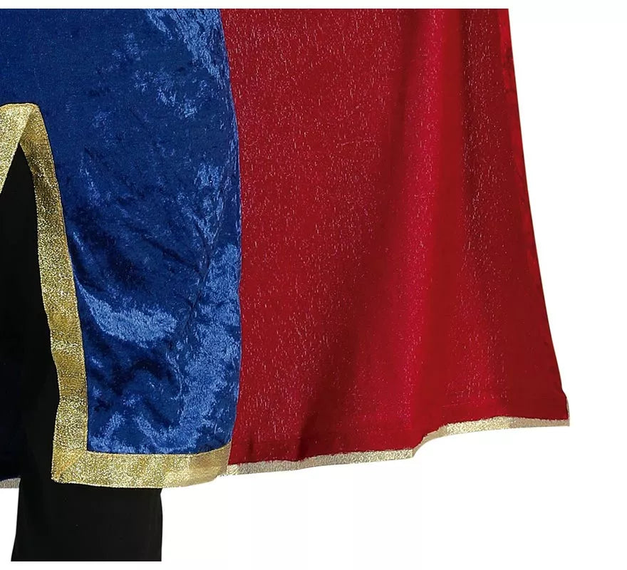 Disfraz de Rey Medieval Elegante con capa para niño