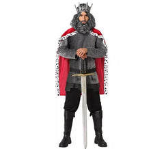 Fato masculino cinza medieval rei