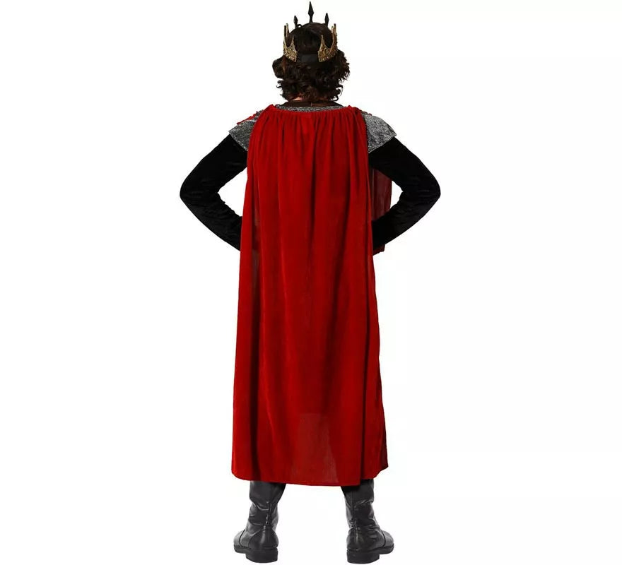 Translation missing: pt-PT.Disfraz de Rey Medieval rojo para hombre