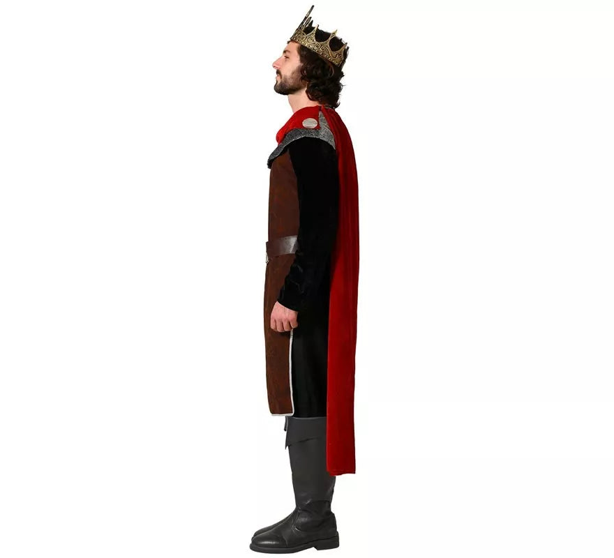 Translation missing: pt-PT.Disfraz de Rey Medieval rojo para hombre
