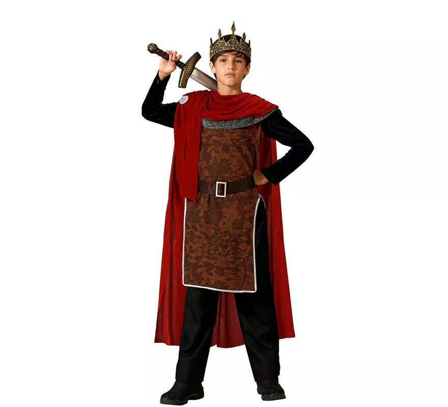 Translation missing: pt-PT.Disfraz de Rey Medieval rojo para niño