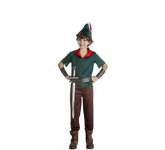 Fato de Robin Hood verde escuro para menino