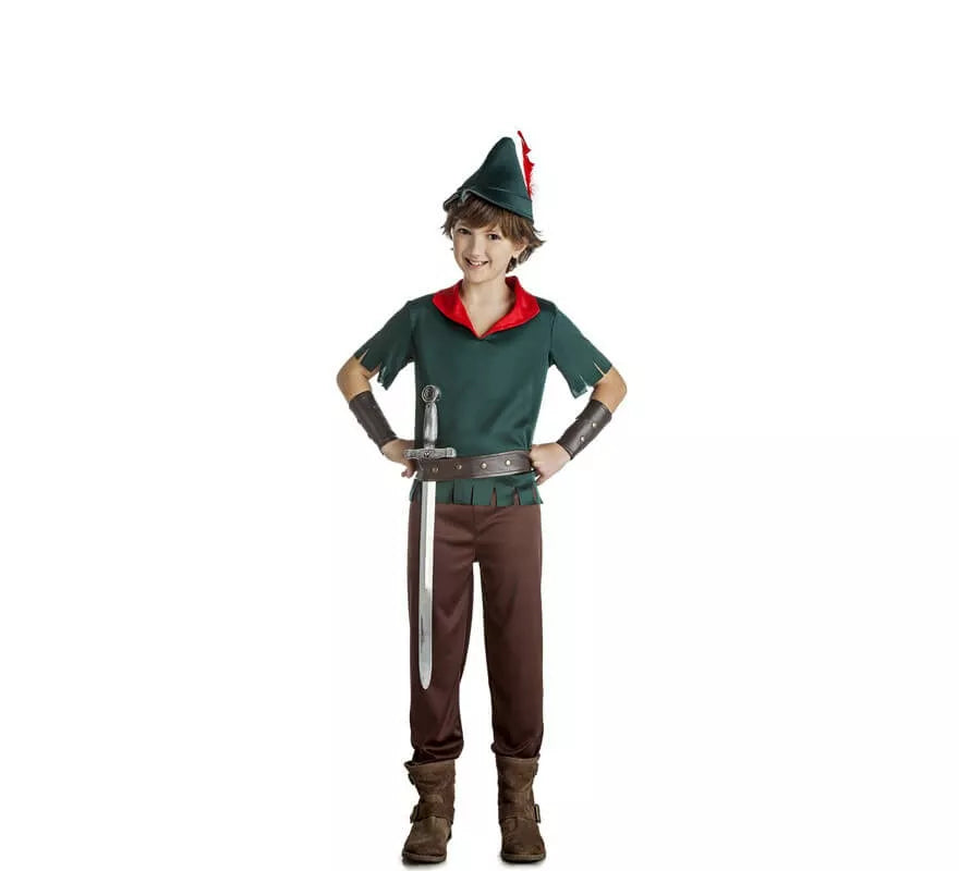 Translation missing: pt-PT.Disfraz de Robin Hood verde oscuro para niño