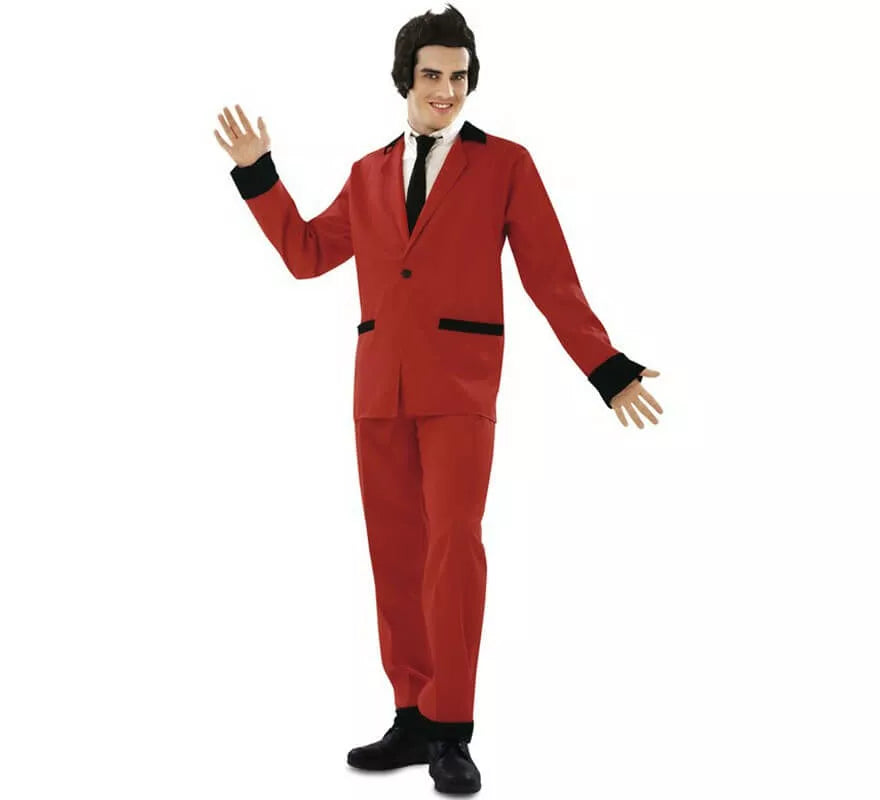 Translation missing: pt-PT.Disfraz de Rockabilly rojo para hombre