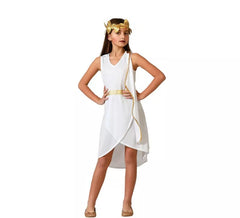 Fato de Romana branco com detalhes dourados para menina