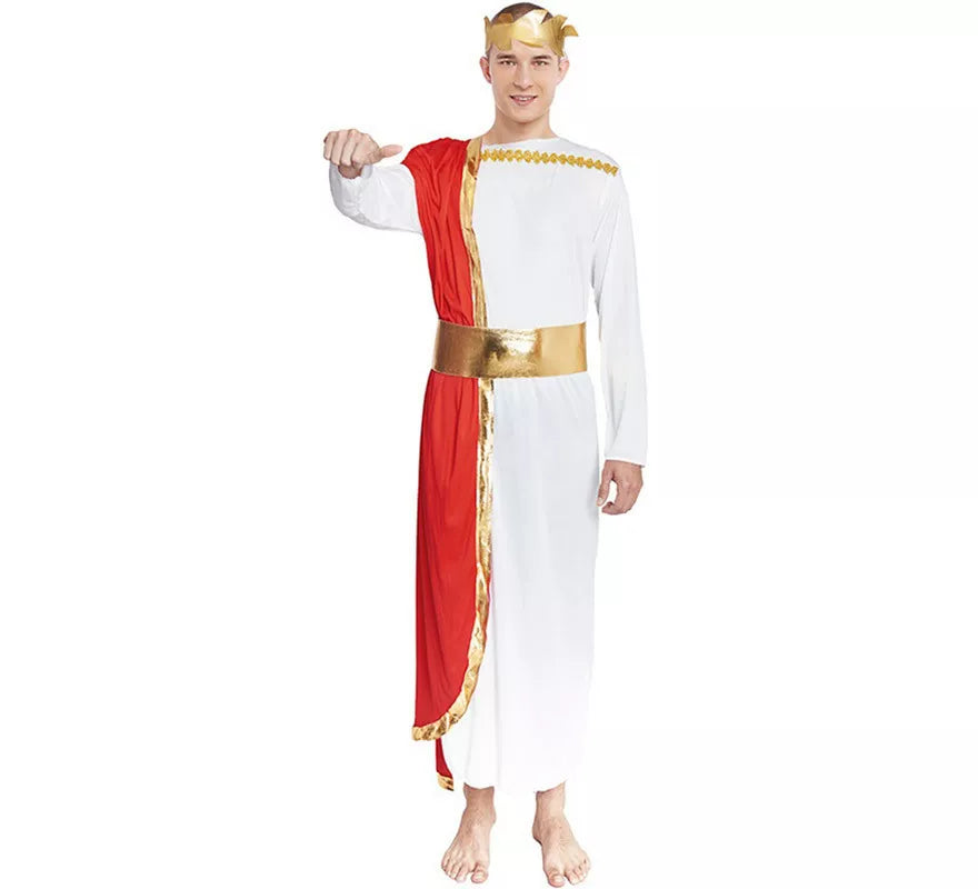 Disfraz de Romano blanco Elegante para hombre
