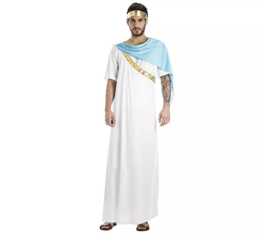 Translation missing: pt-PT.Disfraz de Sacerdote Griego Blanco para hombre