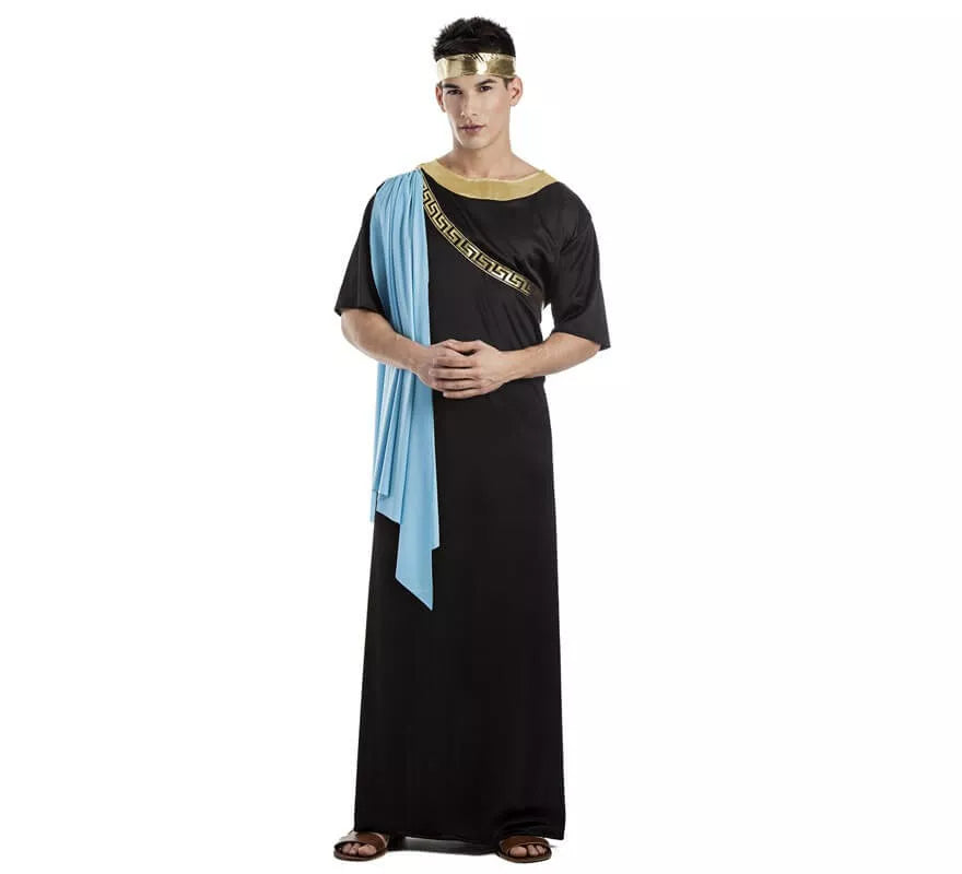 Translation missing: pt-PT.Disfraz de Sacerdote Griego Negro para hombre