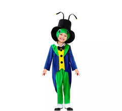 Fato infantil de gafanhoto vestida de desenho animado