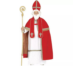 Traje de São Nicolau com capa para homens