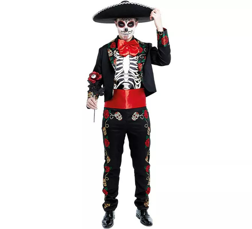 Translation missing: pt-PT.Disfraz de Señor Catrin Día de los Muertos para hombre