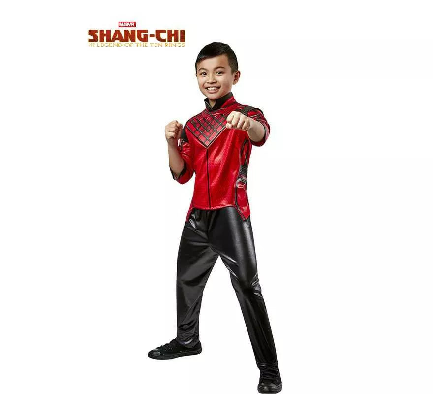 Translation missing: pt-PT.Disfraz de Shang-Chi Deluxe Rojo para niño