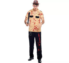 Fato de xerife zumbi para homem