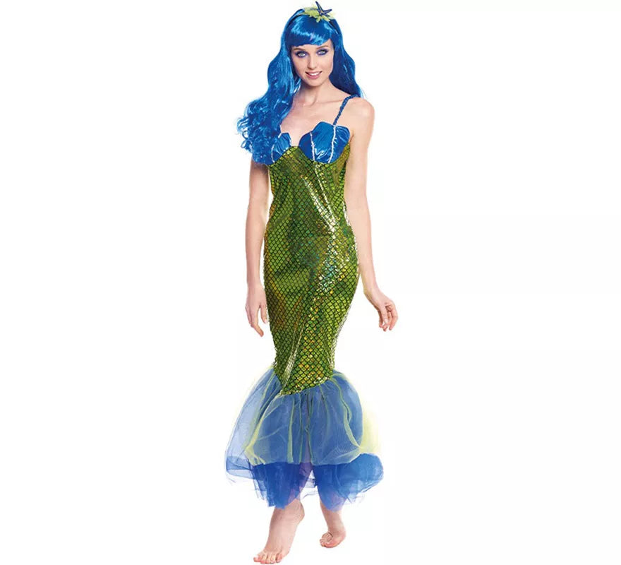 Translation missing: pt-PT.Disfraz de Sirena Verde Oscura para mujer