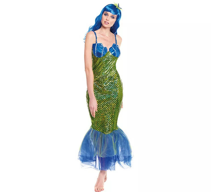 Translation missing: pt-PT.Disfraz de Sirena Verde Oscura para mujer