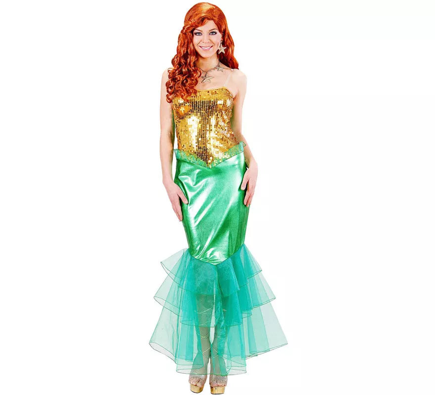 Translation missing: pt-PT.Disfraz de Sirena Verde y Amarillo para mujer