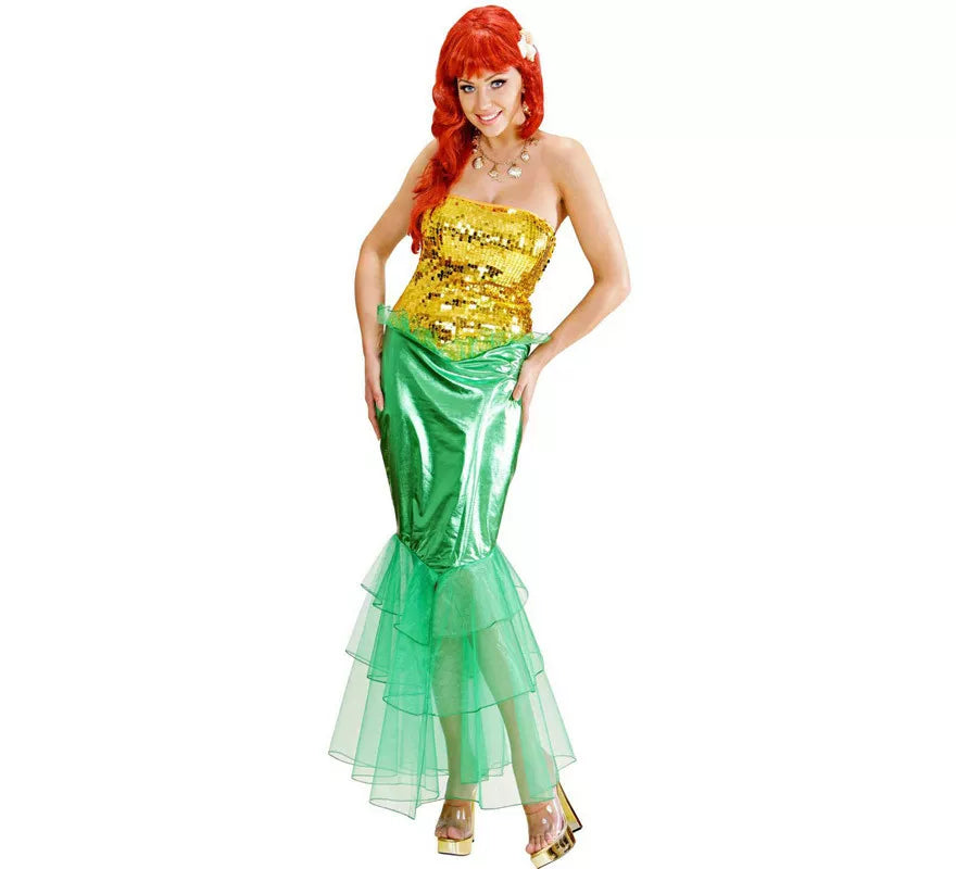 Translation missing: pt-PT.Disfraz de Sirena Verde y Amarillo para mujer