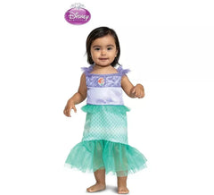 Fato clássica de pequena sereia de Ariel da Disney para bebê
