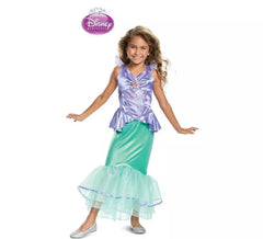 Fato de pequena sereia Disney Deluxe Ariel para meninas
