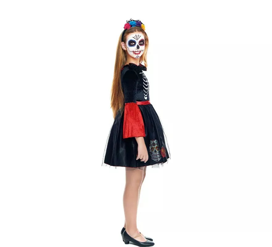 Translation missing: pt-PT.Disfraz de Skull Princess Catrina para niña