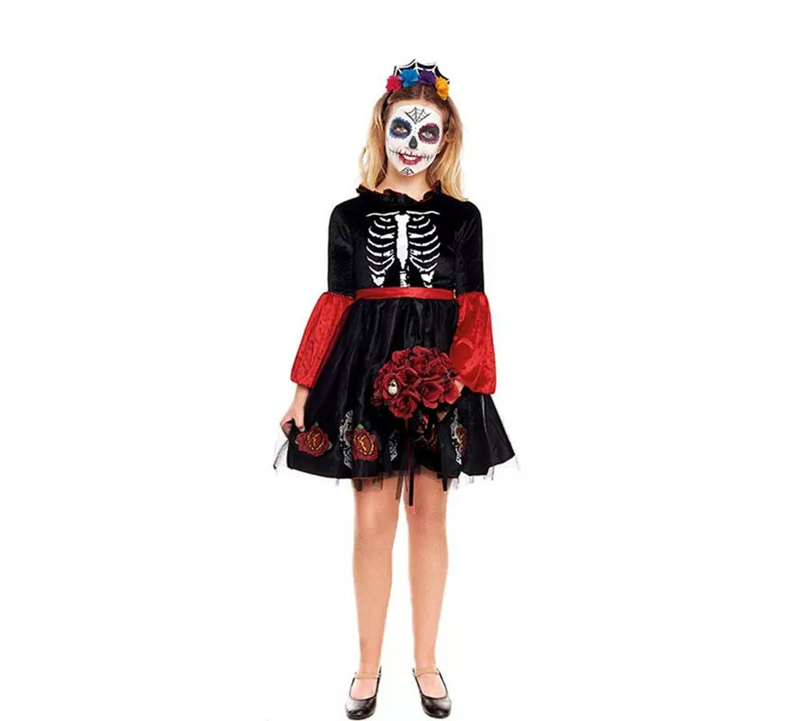 Translation missing: pt-PT.Disfraz de Skull Princess Catrina para niña