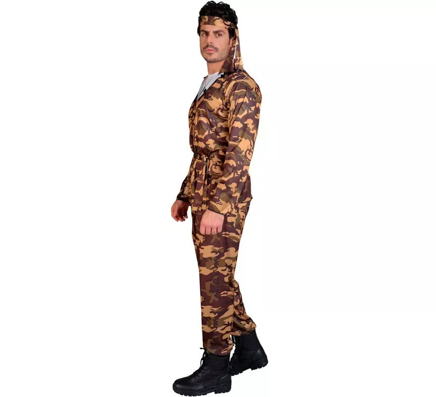 Translation missing: pt-PT.Disfraz de Soldado Camuflado marrón para hombre
