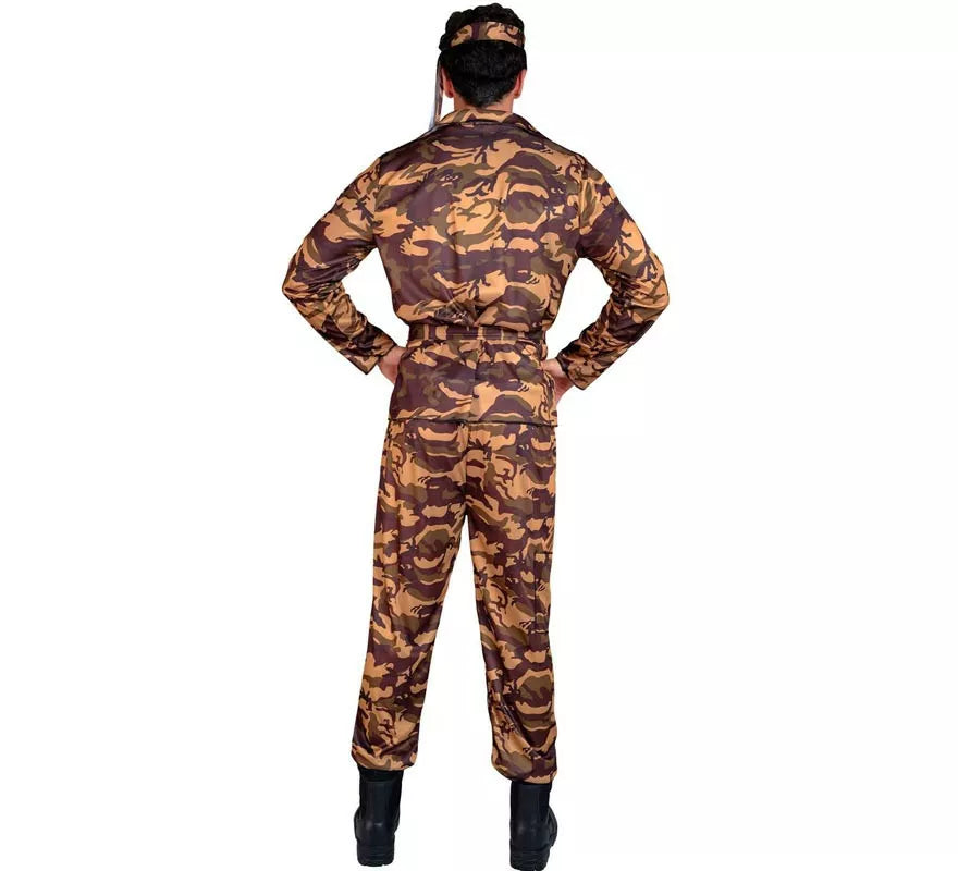 Translation missing: pt-PT.Disfraz de Soldado Camuflado marrón para hombre