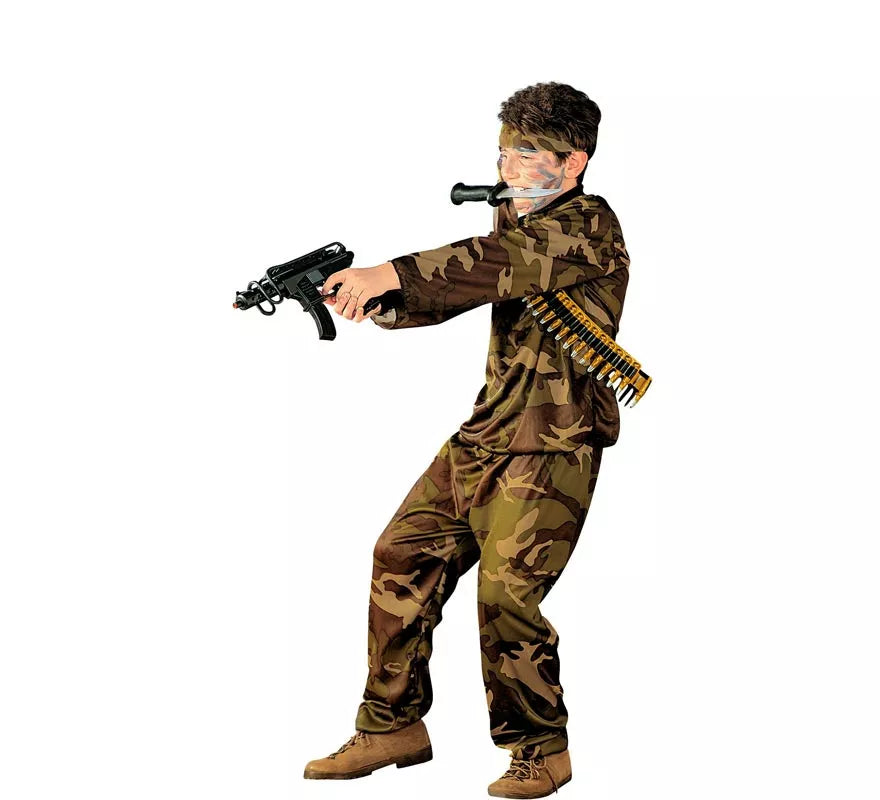 Translation missing: pt-PT.Disfraz de Soldado camuflado marrón para niño y adolescente