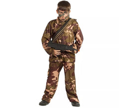 Fato de soldado camuflado para criança