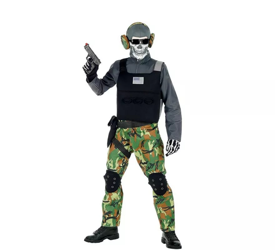 Translation missing: pt-PT.Disfraz de Soldado Esqueleto para niño