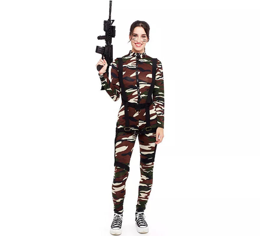 Translation missing: pt-PT.Disfraz de Soldado Fuerzas Especiales de Camuflaje para mujer
