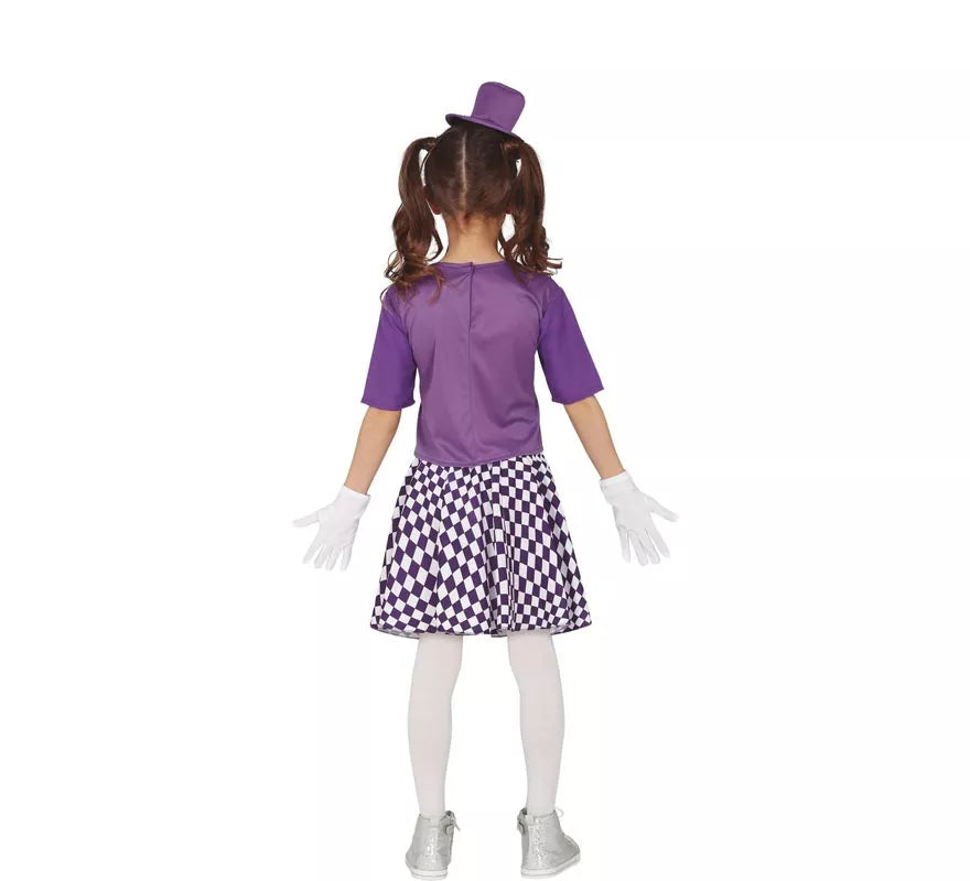 Translation missing: pt-PT.Disfraz de Sombrerera Morado para niña