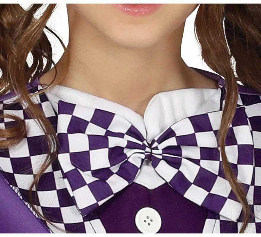 Translation missing: pt-PT.Disfraz de Sombrerera Morado para niña